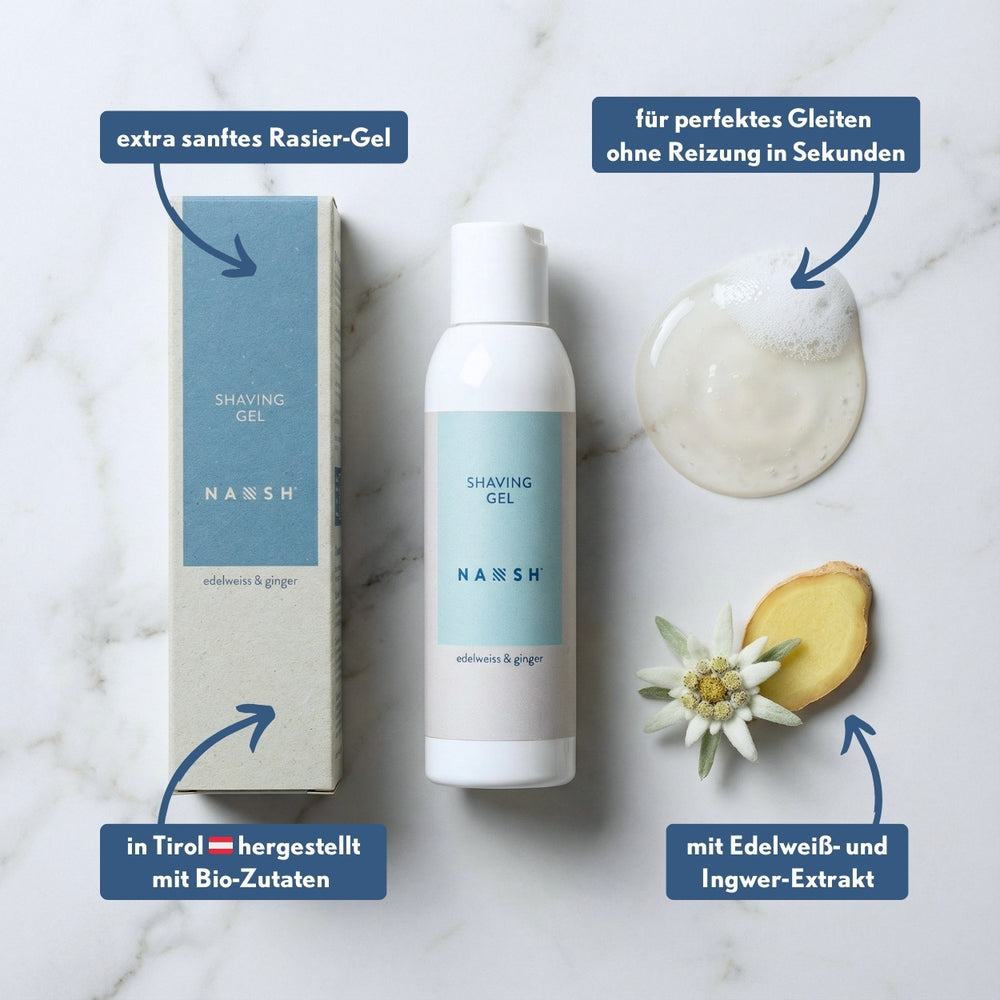 PURE Gel à raser & Baume après-rasage ESSENTIALS SET